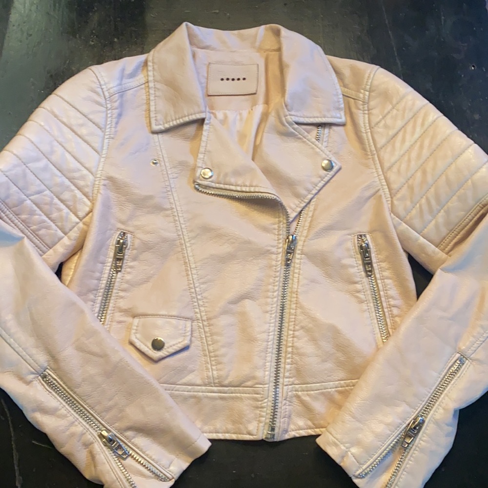 BLANK NYC Pretty in Pink Faux Leather Jacket - Small
